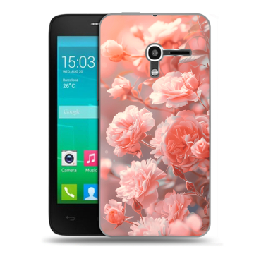 Пластиковый чехол на Alcatel One Touch Pop D3 с принтом Розы цветы