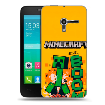 Пластиковый чехол на Alcatel One Touch Pop D3 с принтом Майнкрафт Minecraft