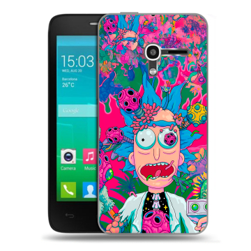 Пластиковый чехол на Alcatel One Touch Pop D3 с принтом Рик и Морти Rick Morty