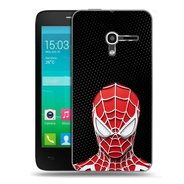 Пластиковый чехол на Alcatel One Touch Pop D3 с принтом человек паук spiderman
