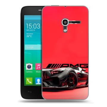 Пластиковый чехол на Alcatel One Touch Pop D3 с принтом Мерседес Mercedes AMG