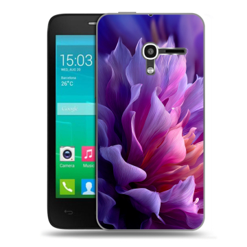Пластиковый чехол на Alcatel One Touch Pop D3 с принтом женский цветы