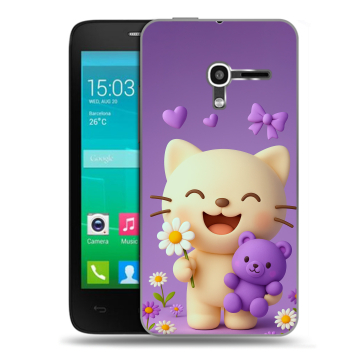 Пластиковый чехол на Alcatel One Touch Pop D3 с принтом для девочек Пластиковый чехол на Alcatel One Touch Pop D3 с принтом для девочек