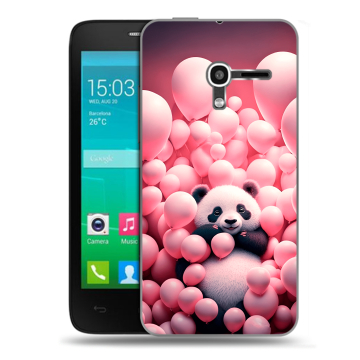 Пластиковый чехол на Alcatel One Touch Pop D3 с принтом Панда