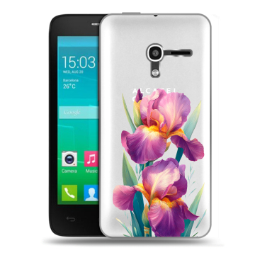 Пластиковый чехол на Alcatel One Touch Pop D3 с принтом Цветы орхидеи