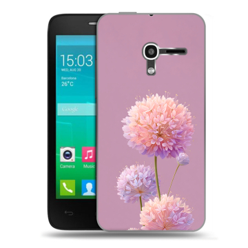 Пластиковый чехол на Alcatel One Touch Pop D3 с принтом Цветы