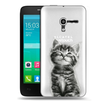 Пластиковый чехол на Alcatel One Touch Pop D3 с принтом Котенок Пластиковый чехол на Alcatel One Touch Pop D3 с принтом Котенок