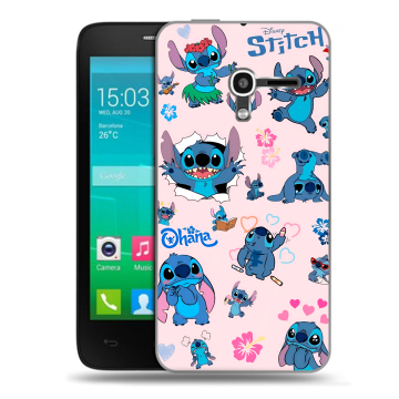 Пластиковый чехол на Alcatel One Touch Pop D3 с принтом Лило и Стич