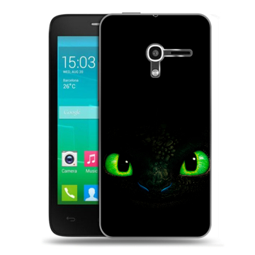 Пластиковый чехол на Alcatel One Touch Pop D3 с принтом Как приручить дракона