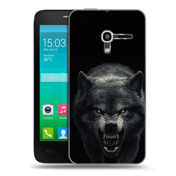 Пластиковый чехол на Alcatel One Touch Pop D3 с принтом Волк