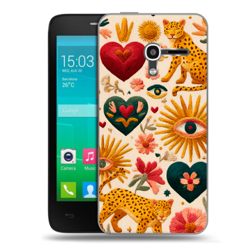 Пластиковый чехол на Alcatel One Touch Pop D3 с принтом Модный принт