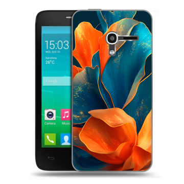Пластиковый чехол на Alcatel One Touch Pop D3 с принтом Цветы