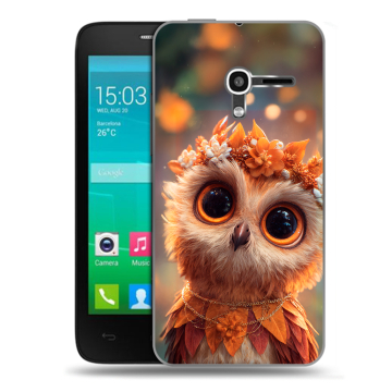 Пластиковый чехол на Alcatel One Touch Pop D3 с принтом Милая сова
