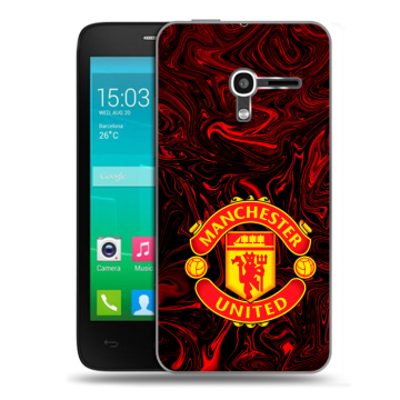 Пластиковый чехол на Alcatel One Touch Pop D3 с принтом Manchester United