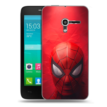 Пластиковый чехол на Alcatel One Touch Pop D3 с принтом Spiderman Человек паук