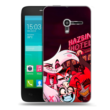 Пластиковый чехол на Alcatel One Touch Pop D3 с принтом Hazbin Hotel Отель Хазбин Пластиковый чехол на Alcatel One Touch Pop D3 с принтом Hazbin Hotel Отель Хазбин