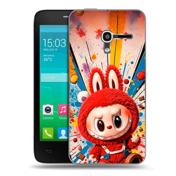 Пластиковый чехол на Alcatel One Touch Pop D3 с принтом Labubu Лабубу