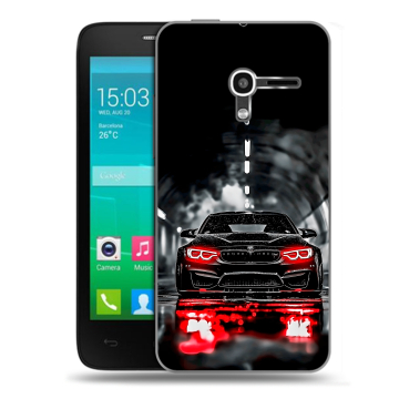Пластиковый чехол на Alcatel One Touch Pop D3 с принтом BMW БМВ Пластиковый чехол на Alcatel One Touch Pop D3 с принтом BMW БМВ