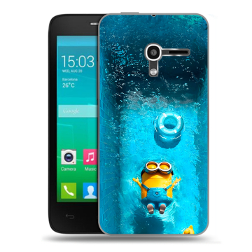 Пластиковый чехол на Alcatel One Touch Pop D3 с принтом Миньоны Пластиковый чехол на Alcatel One Touch Pop D3 с принтом Миньоны