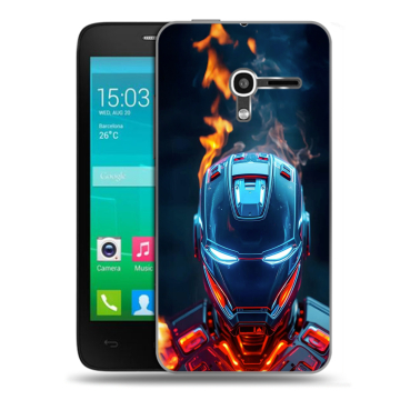 Пластиковый чехол на Alcatel One Touch Pop D3 с принтом IronMan Железный человек
