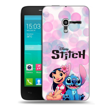 Пластиковый чехол на Alcatel One Touch Pop D3 с принтом Лило и Стич