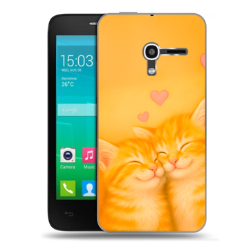 Пластиковый чехол на Alcatel One Touch Pop D3 с принтом Милые котята Пластиковый чехол на Alcatel One Touch Pop D3 с принтом Милые котята