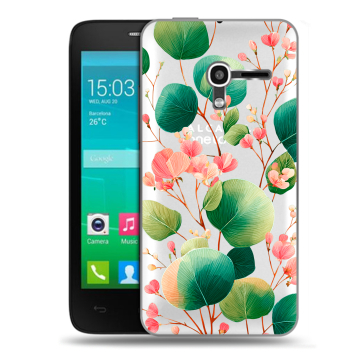 Пластиковый чехол на Alcatel One Touch Pop D3 с принтом женский