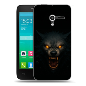 Пластиковый чехол на Alcatel One Touch Pop D3 с принтом Волк