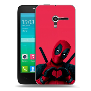 Пластиковый чехол на Alcatel One Touch Pop D3 с принтом Дедпул Deadpool