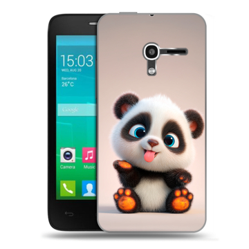 Пластиковый чехол на Alcatel One Touch Pop D3 с принтом милая панда