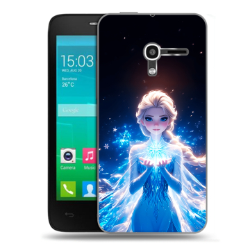 Пластиковый чехол на Alcatel One Touch Pop D3 с принтом Холодное сердце Frozen