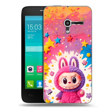 Пластиковый чехол на Alcatel One Touch Pop D3 с принтом Labubu Лабубу