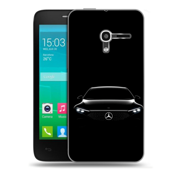 Пластиковый чехол на Alcatel One Touch Pop D3 с принтом Mercedes Мерседес