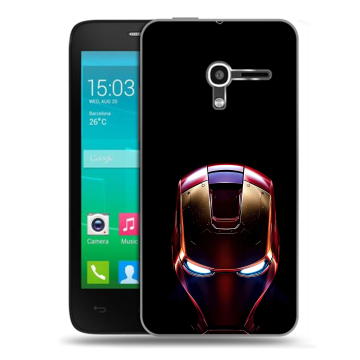 Пластиковый чехол на Alcatel One Touch Pop D3 с принтом IronMan Железный человек