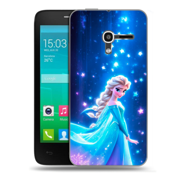 Пластиковый чехол на Alcatel One Touch Pop D3 с принтом Холодное сердце Frozen