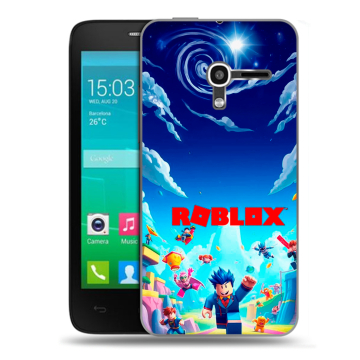 Пластиковый чехол на Alcatel One Touch Pop D3 с принтом Roblox Роблокс