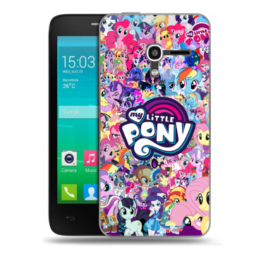 Пластиковый чехол на Alcatel One Touch Pop D3 с принтом My little pony Дружба чудо