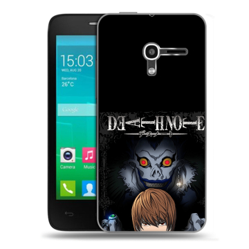 Пластиковый чехол на Alcatel One Touch Pop D3 с принтом Death note Тетрадь смерти