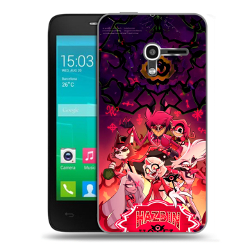 Пластиковый чехол на Alcatel One Touch Pop D3 с принтом Hazbin Hotel Отель Хазбин