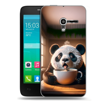 Пластиковый чехол на Alcatel One Touch Pop D3 с принтом смешная панда Пластиковый чехол на Alcatel One Touch Pop D3 с принтом смешная панда