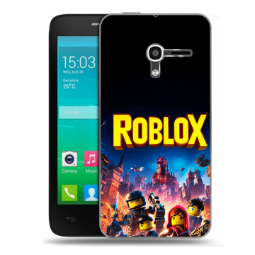 Пластиковый чехол на Alcatel One Touch Pop D3 с принтом Roblox Роблокс