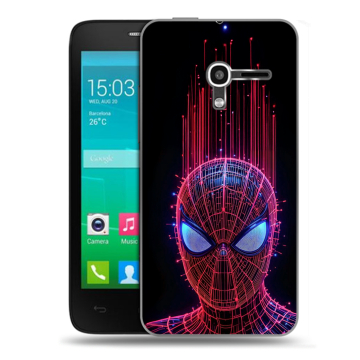 Пластиковый чехол на Alcatel One Touch Pop D3 с принтом Spiderman Человек паук