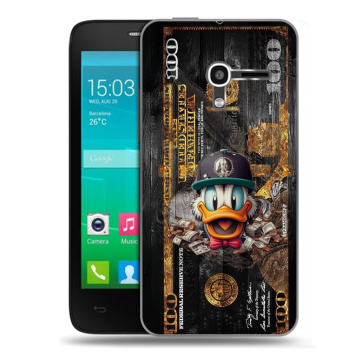 Пластиковый чехол на Alcatel One Touch Pop D3 с принтом Дональд Дак Доллар