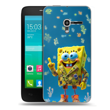 Пластиковый чехол на Alcatel One Touch Pop D3 с принтом Спанч боб Спанчбоб Пластиковый чехол на Alcatel One Touch Pop D3 с принтом Спанч боб Спанчбоб