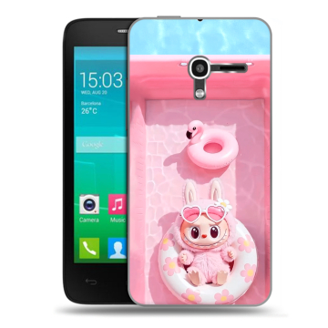 Пластиковый чехол на Alcatel One Touch Pop D3 с принтом Labubu Лабубу