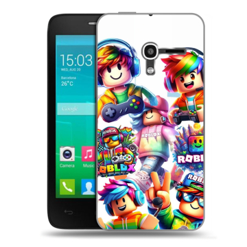 Пластиковый чехол на Alcatel One Touch Pop D3 с принтом Roblox Роблокс