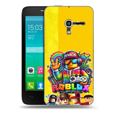 Пластиковый чехол на Alcatel One Touch Pop D3 с принтом Roblox Роблокс