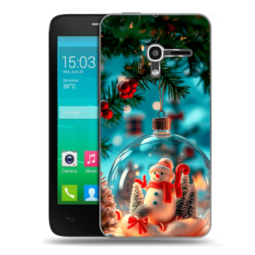 Пластиковый чехол на Alcatel One Touch Pop D3 с принтом Новый год