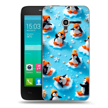 Пластиковый чехол на Alcatel One Touch Pop D3 с принтом Новый год