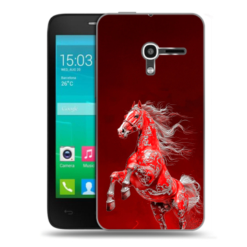 Пластиковый чехол на Alcatel One Touch Pop D3 с принтом Новый год